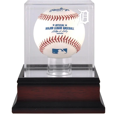 Detroit Tigers Mahogany Baseball Logo Display Case