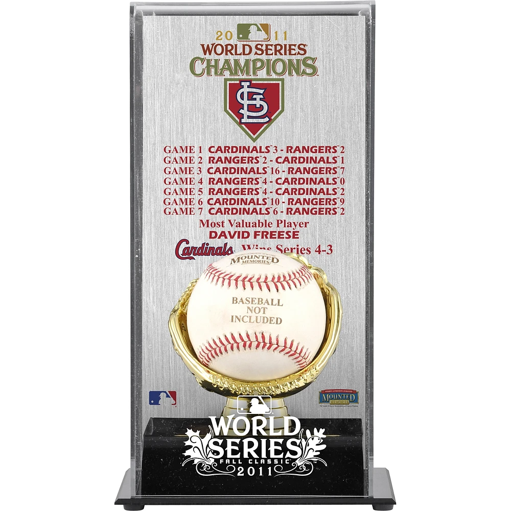 St. Louis Cardinals 2011 World Series Gold Glove Baseball Display Case