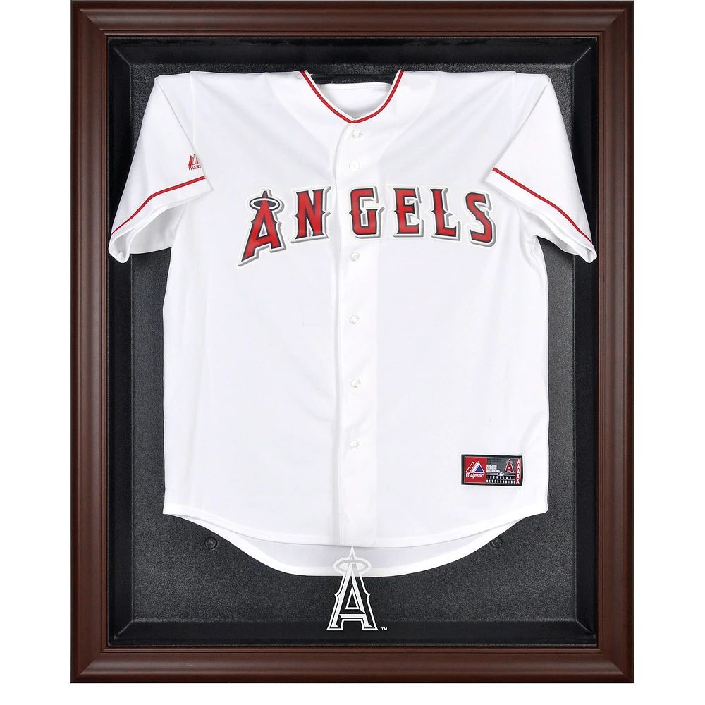 Los Angeles Angels Brown Framed Logo Jersey Display Case