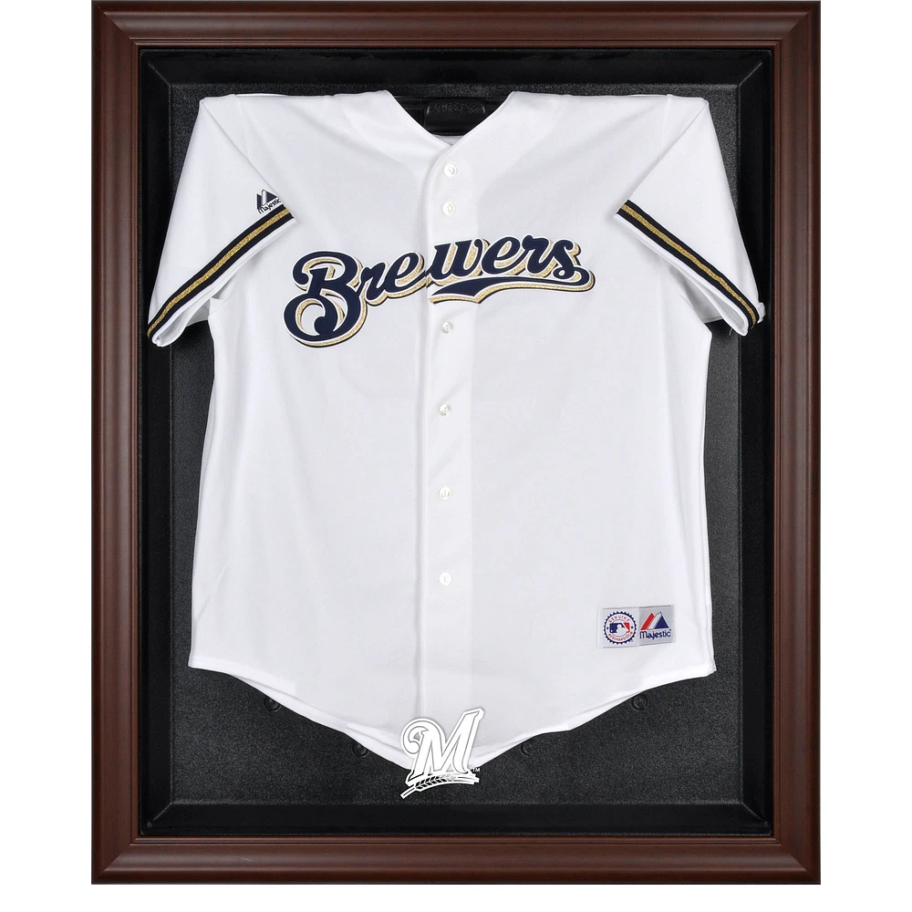 Milwaukee Brewers Brown Framed Logo Jersey Display Case