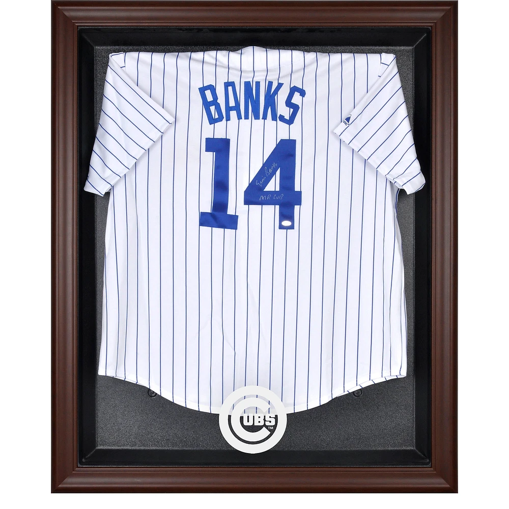 Chicago Cubs Brown Framed Logo Jersey Display Case