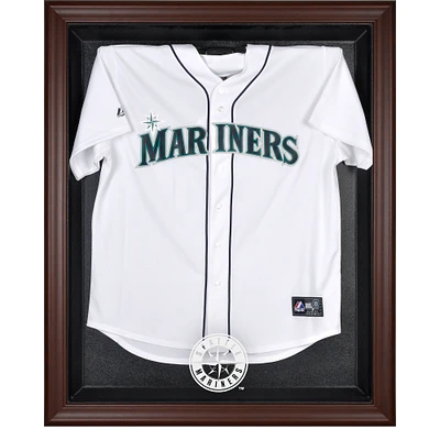 Seattle Mariners Brown Framed Logo Jersey Display Case