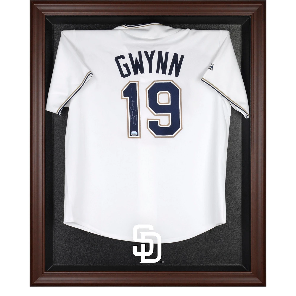San Diego Padres Brown Framed Logo Jersey Display Case