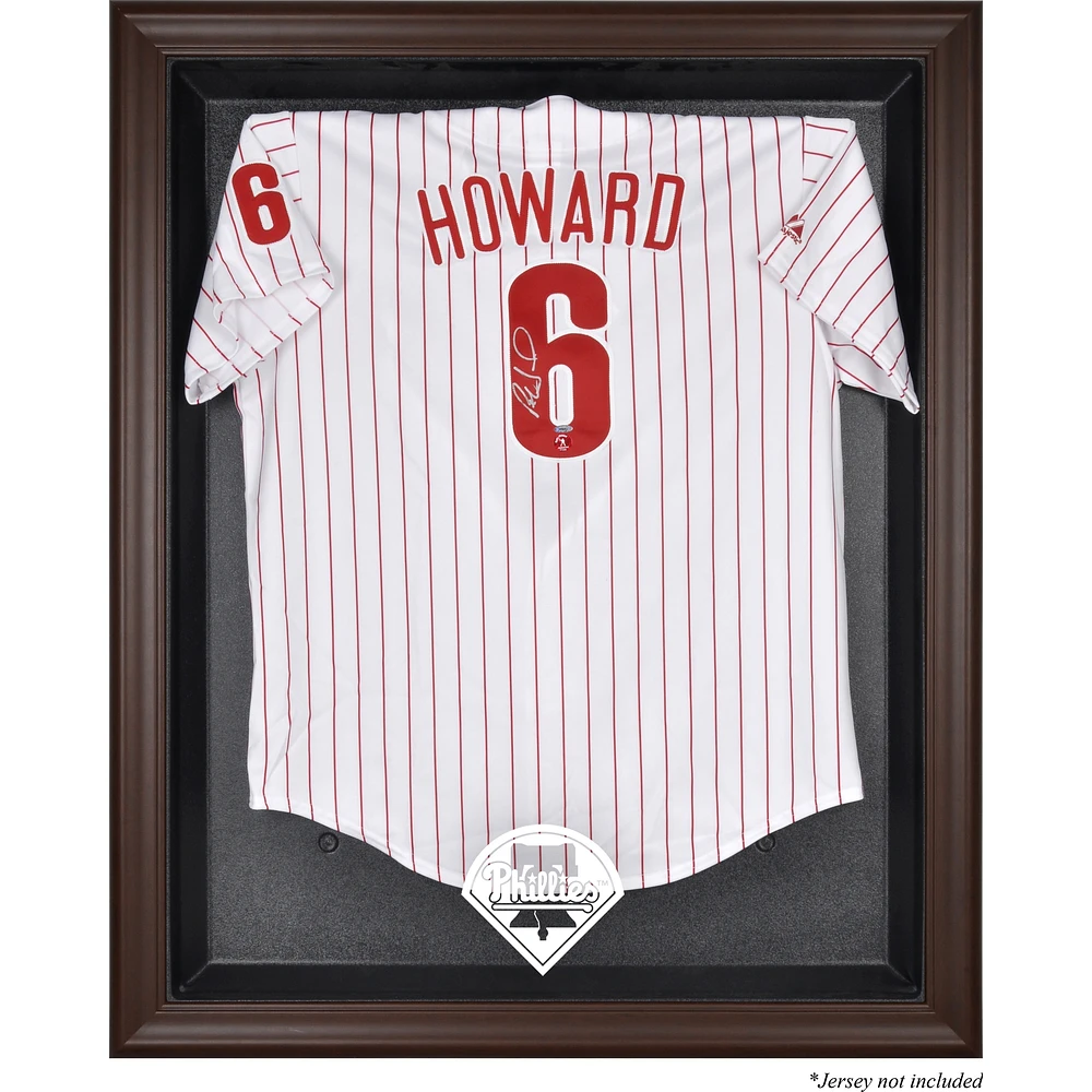 Philadelphia Phillies Brown Framed Logo Jersey Display Case