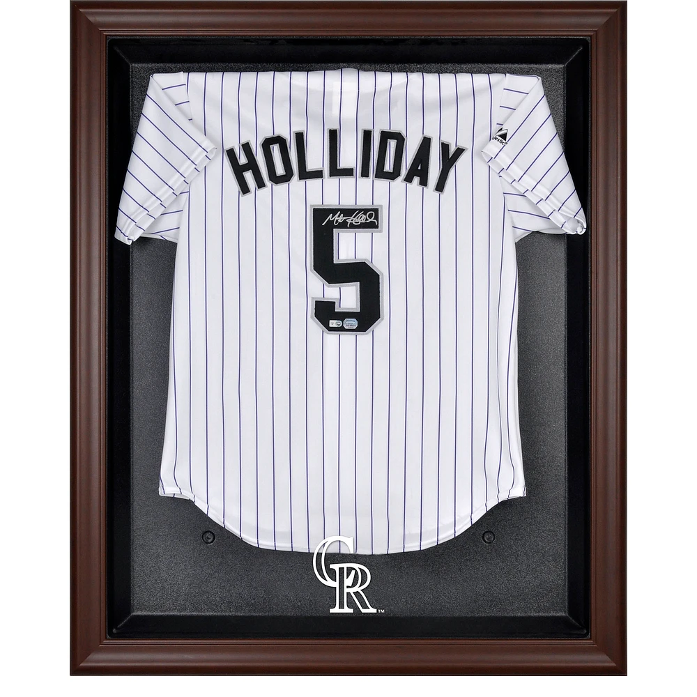 Colorado Rockies Brown Framed Logo Jersey Display Case