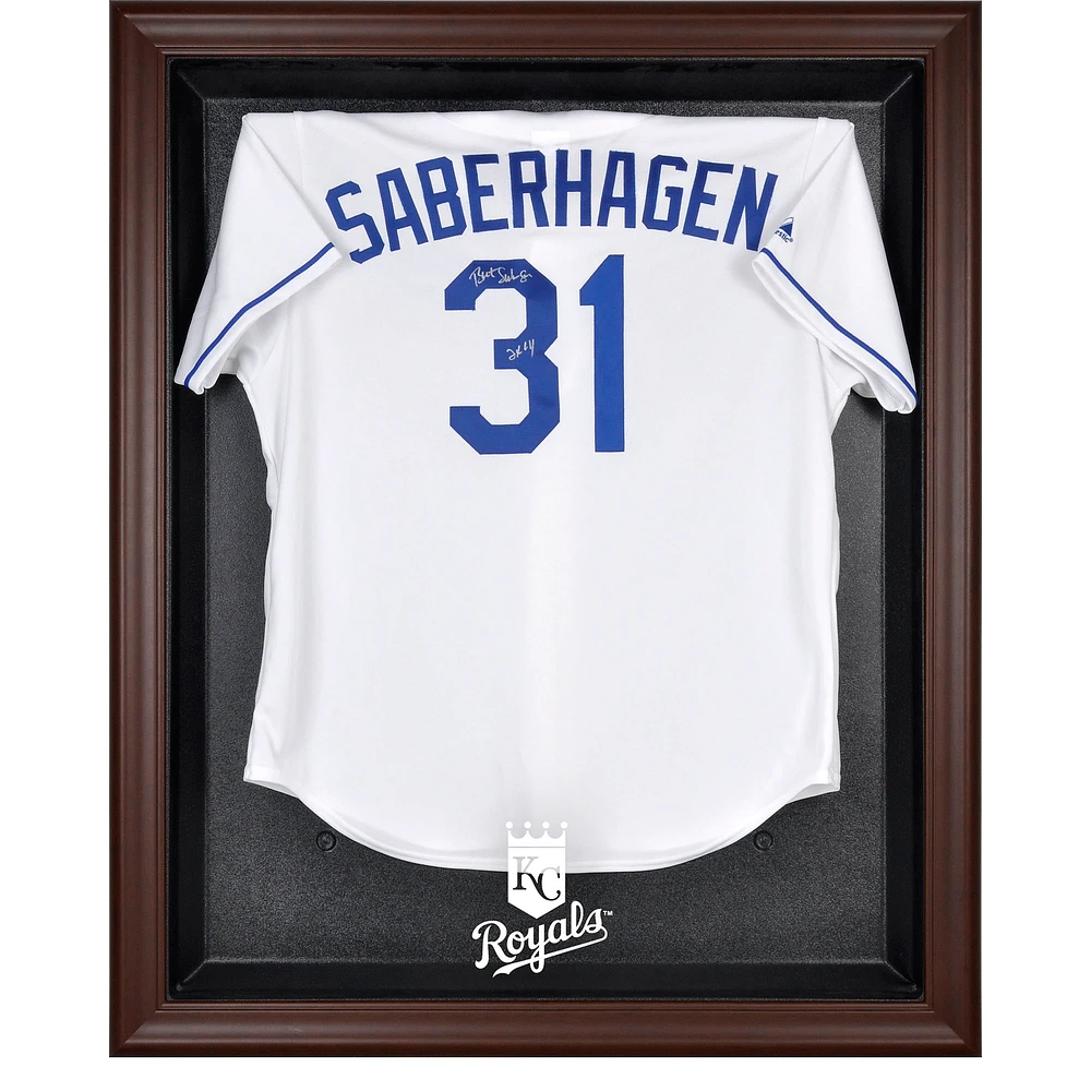Kansas City Royals Brown Framed Logo Jersey Display Case