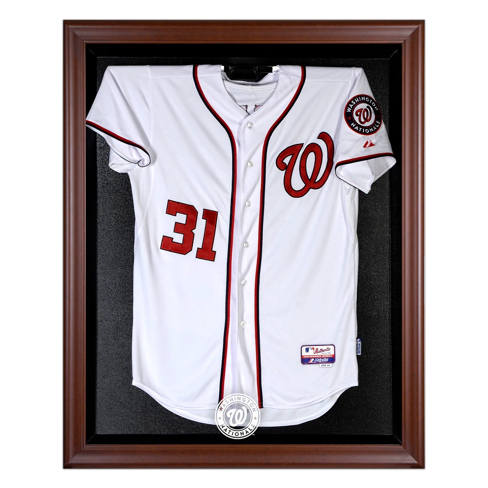 Washington Nationals Brown Framed Logo Jersey Display Case
