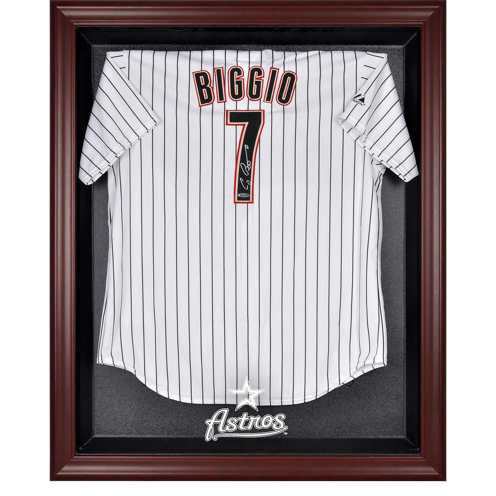 Houston Astros Mahogany Framed Logo Jersey Display Case