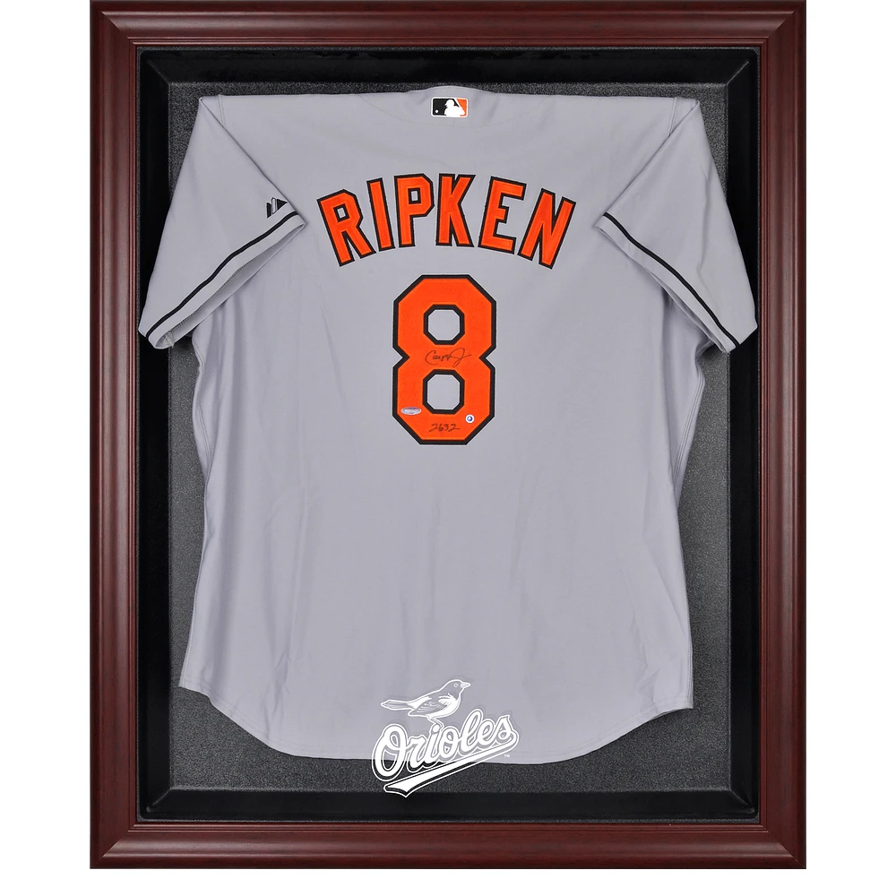 Baltimore Orioles Mahogany Framed Logo Jersey Display Case