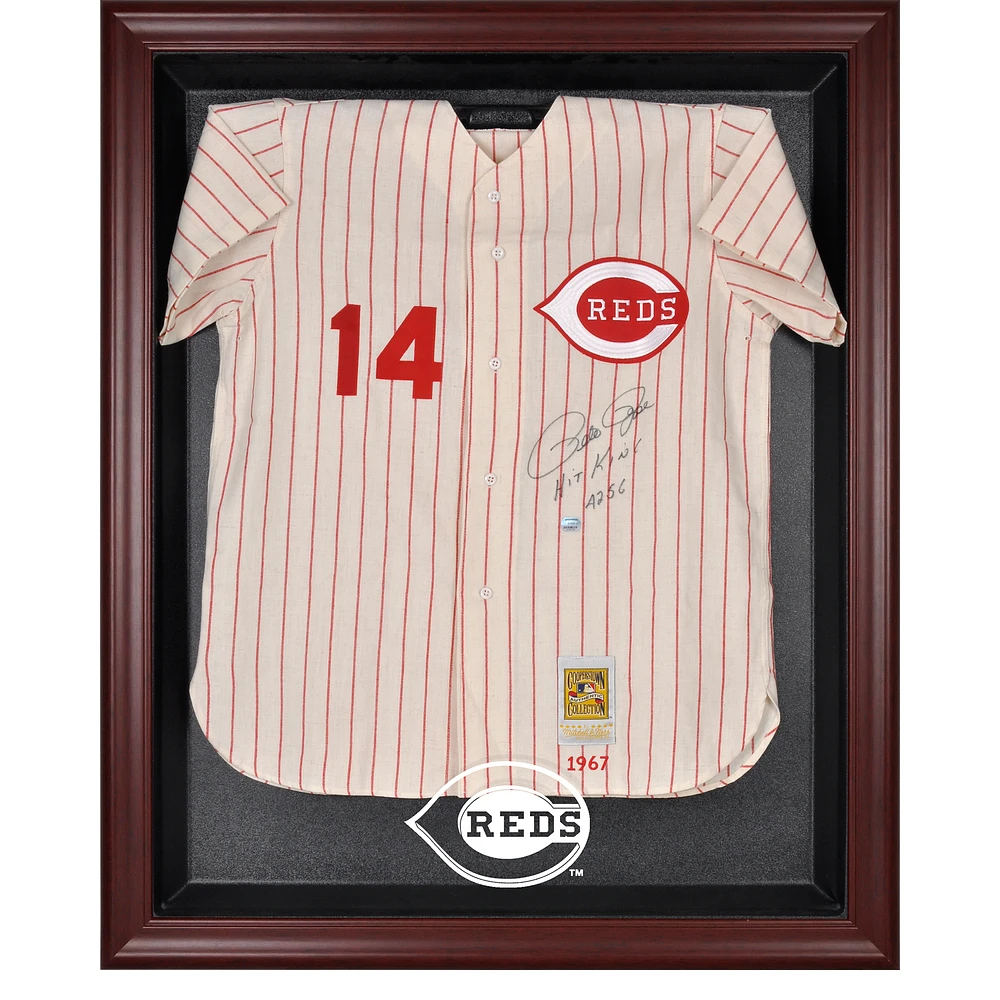 Cincinnati Reds Mahogany Framed Logo Jersey Display Case