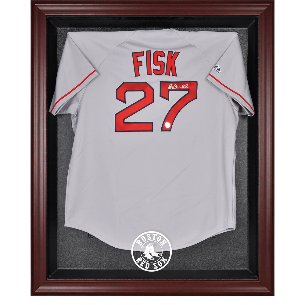 Boston Red Sox Mahogany Framed Logo Jersey Display Case