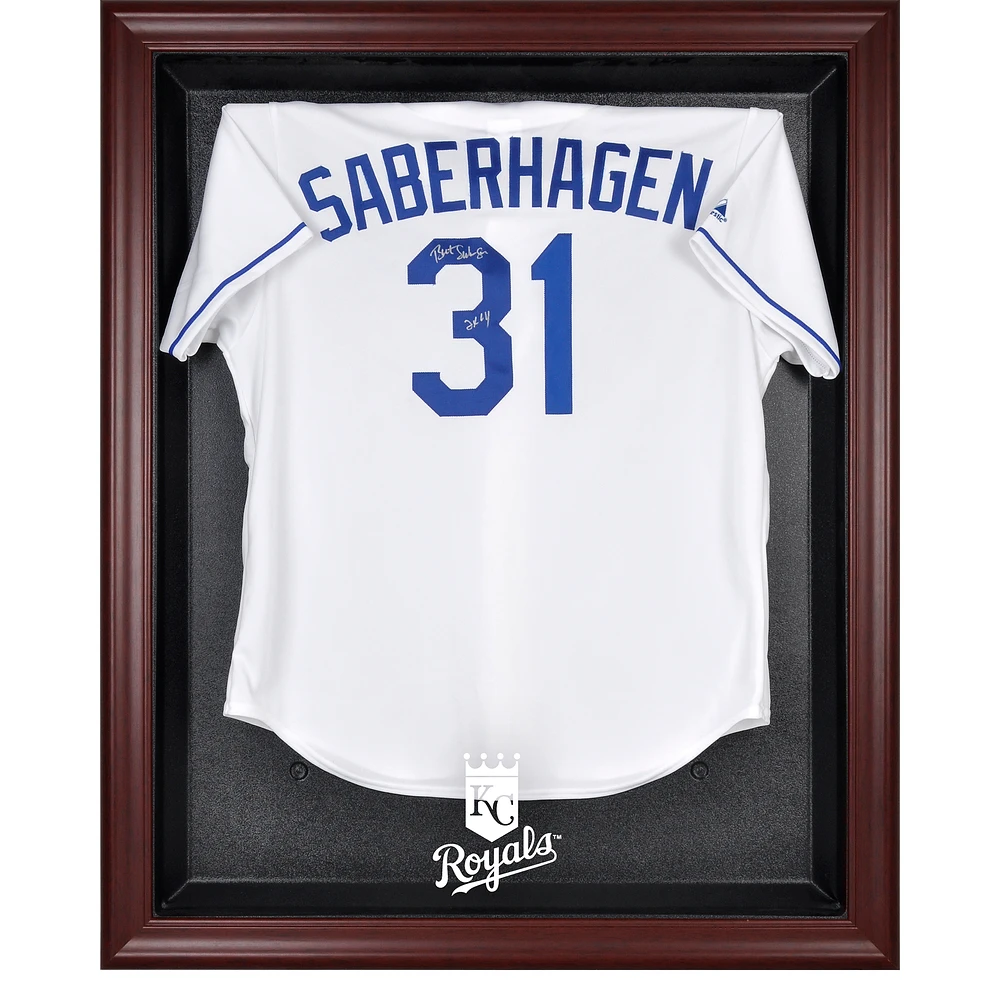 Kansas City Royals Mahogany Framed Logo Jersey Display Case