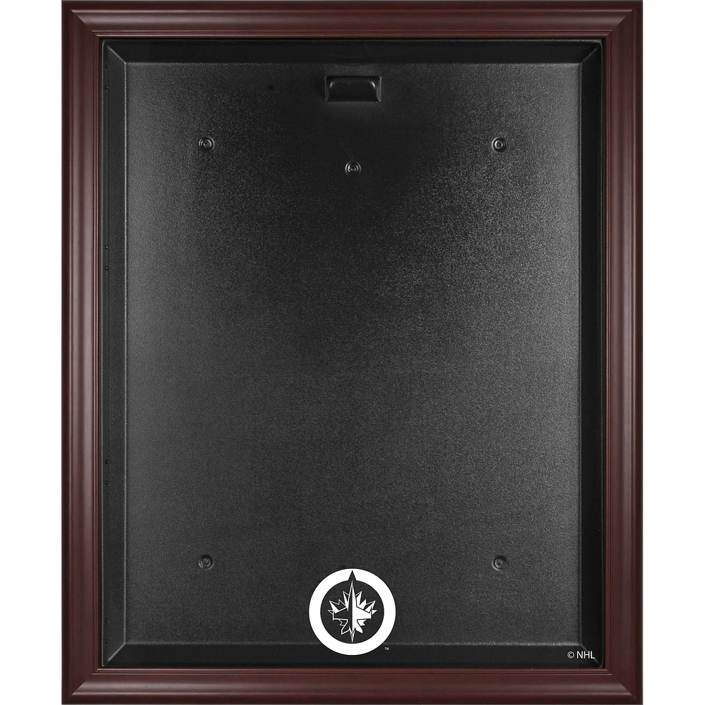 Winnipeg Jets Mahogany Framed Logo Jersey Display Case
