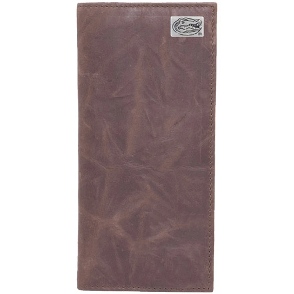 Florida Gators Leather Secretary Wallet with Concho - Brown