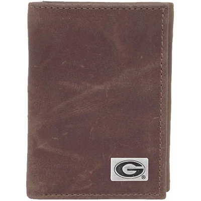 Georgia Bulldogs Leather Trifold Wallet with Concho