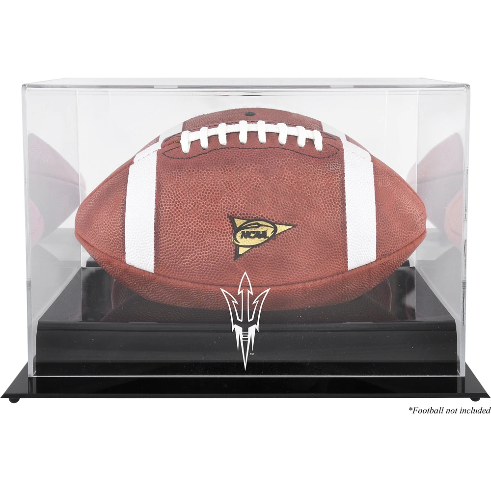 Arizona State Sun Devils Black Base Team Logo Football Display Case with Mirror Back