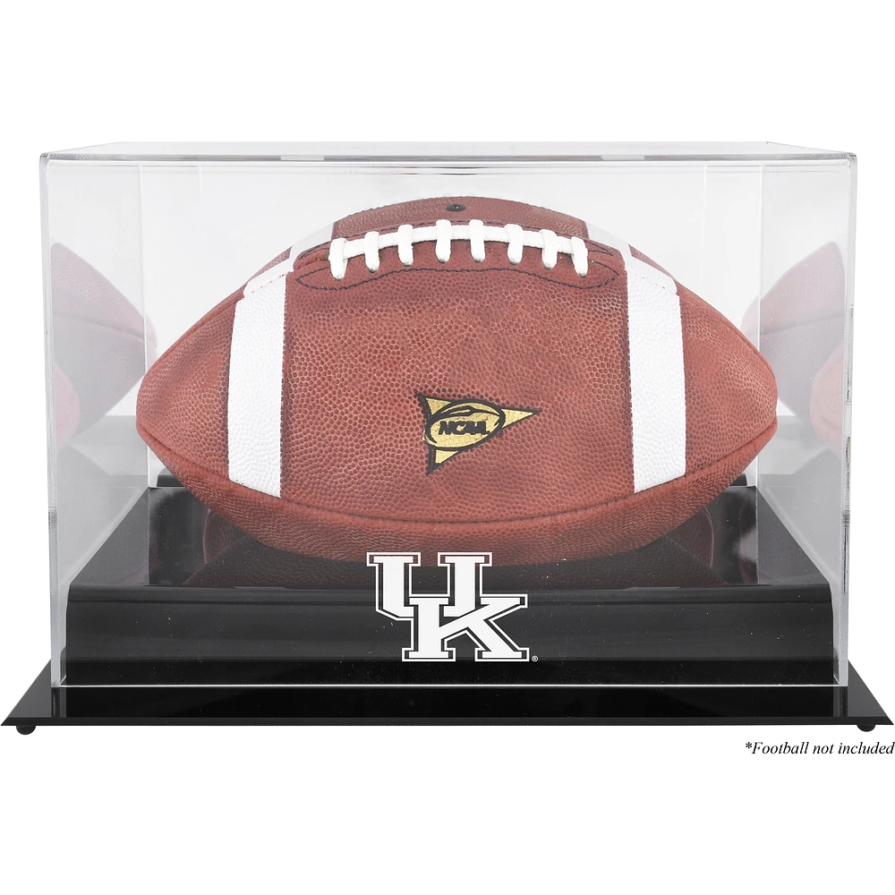 Kentucky Wildcats Black Base Team Logo Football Display Case with Mirror Back