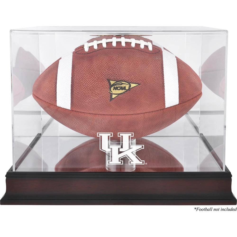 Kentucky Wildcats Mahogany Base Logo Football Display Case with Mirror Back