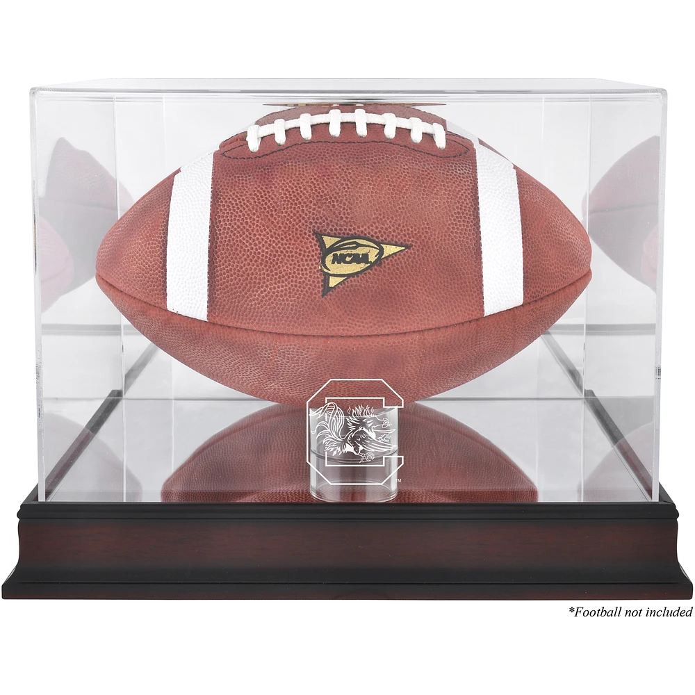 South Carolina Gamecocks Mahogany Base Logo Football Case with Mirror Back