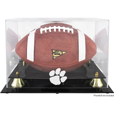 Clemson Tigers Golden Classic Logo Football Display Case with Mirror Back