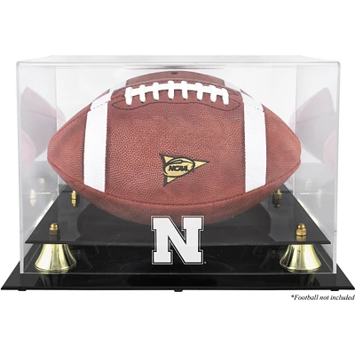 Nebraska Huskers Golden Classic Logo Football Display Case with Mirror Back