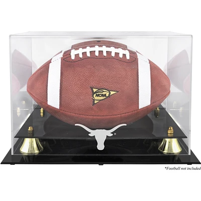 Texas Longhorns Golden Classic Logo Football Display Case with Mirror Back