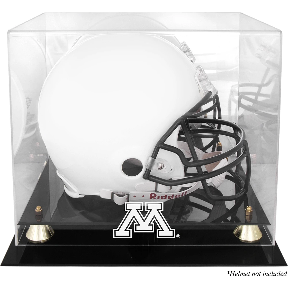 Minnesota Golden Gophers Golden Classic Logo Helmet Display Case with Mirrored Back