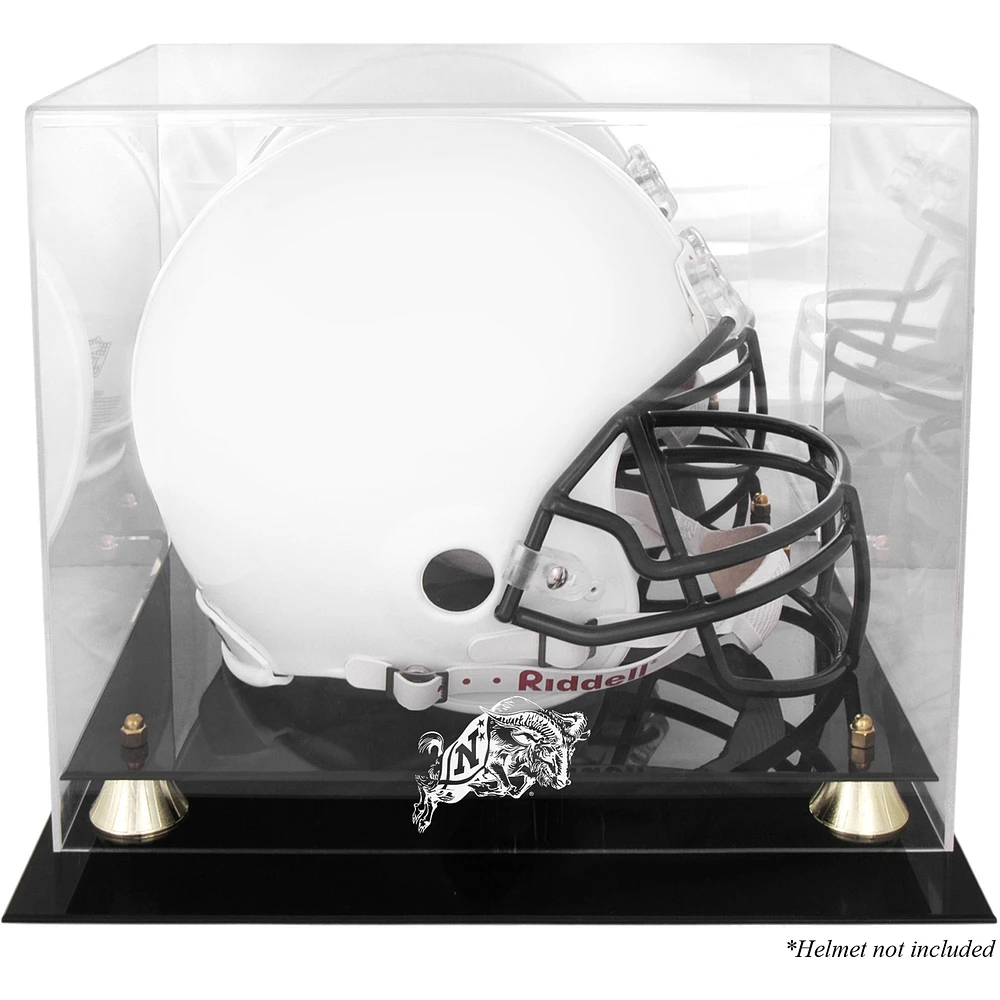 Navy Midshipmen Golden Classic Team Logo Helmet Display Case with Mirrored Back