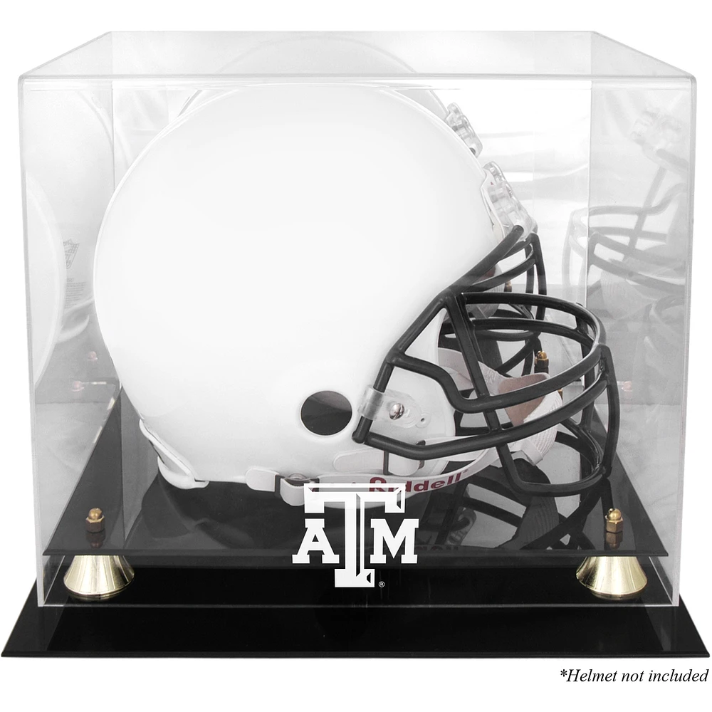 Texas A&M Aggies Golden Classic Team Logo Helmet Display Case with Mirrored Back
