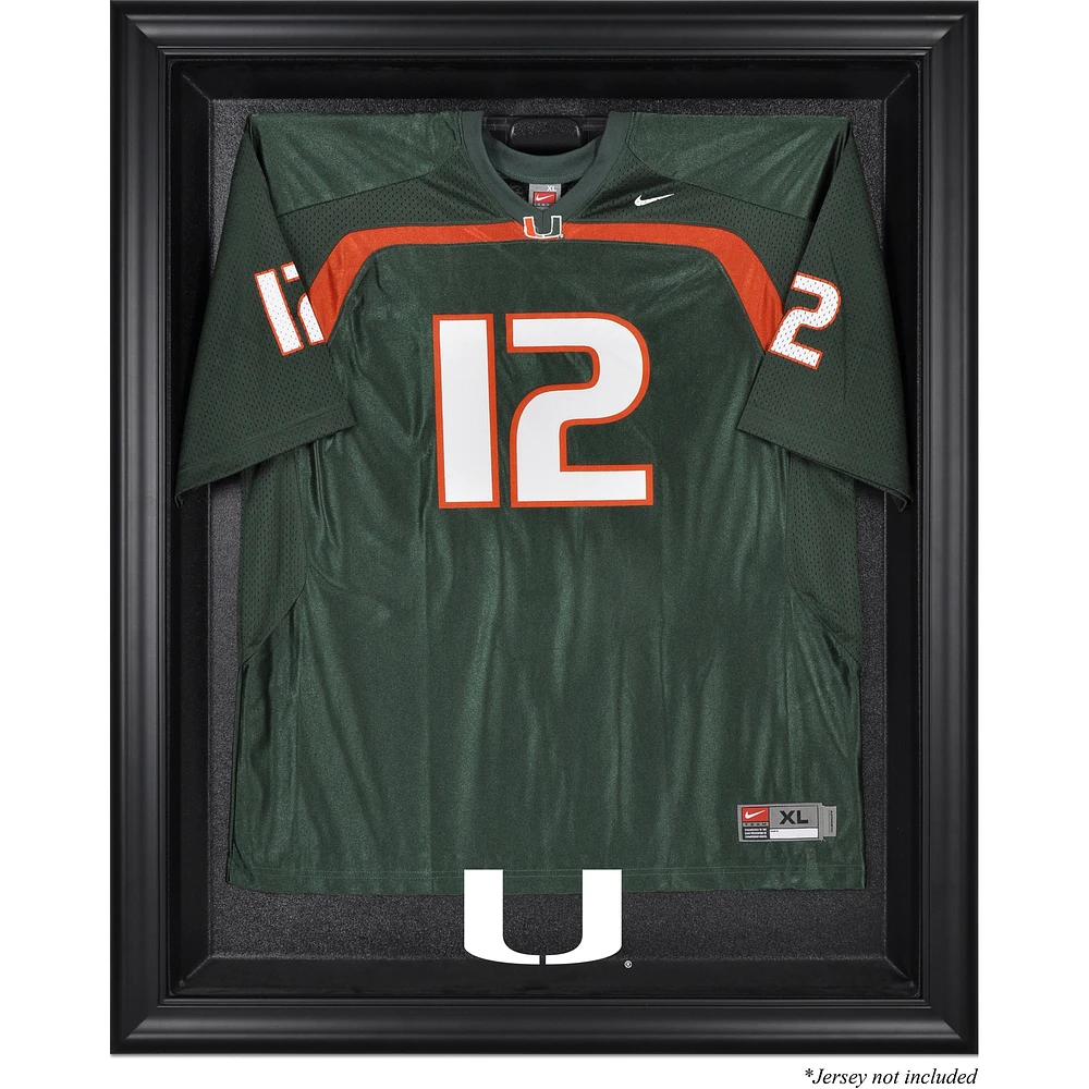 Miami Hurricanes Black Framed Logo Jersey Display Case