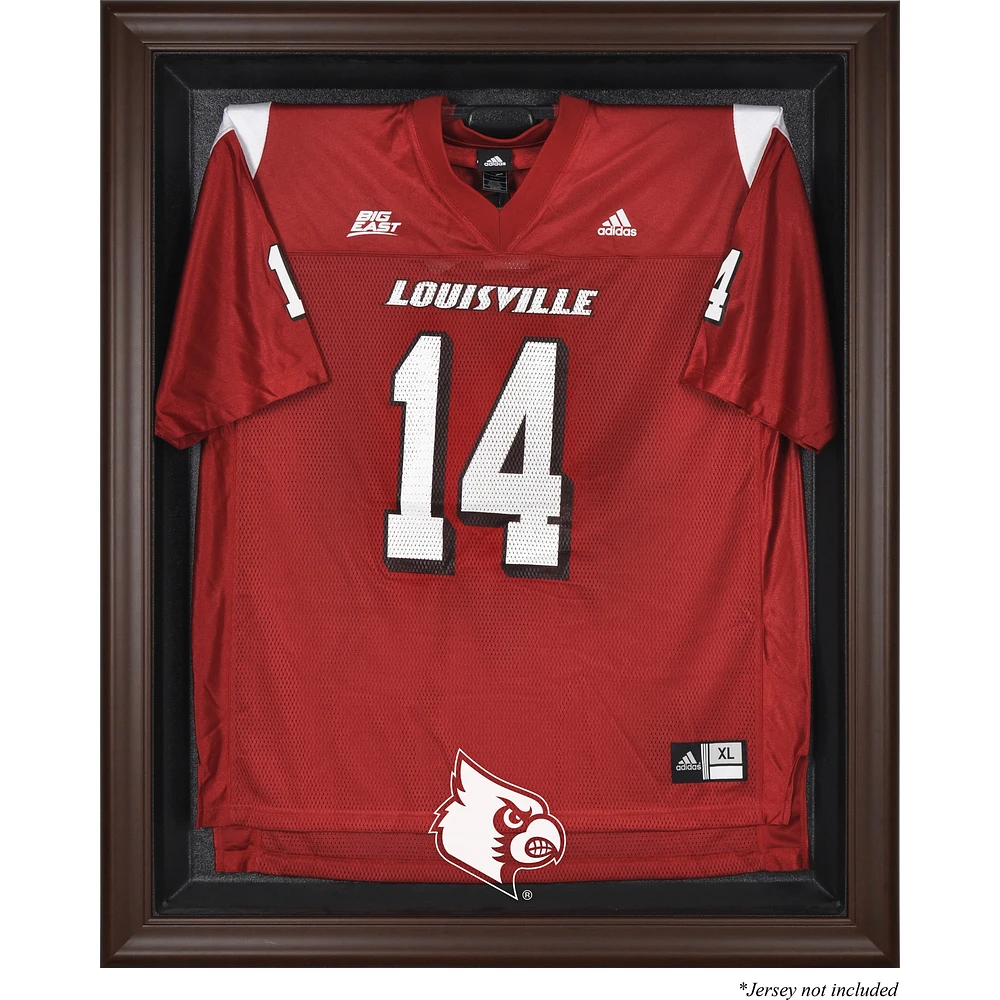 Louisville Cardinals Brown Framed Logo Jersey Display Case
