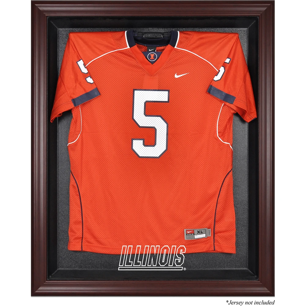 Illinois Fighting Illini Mahogany Framed Logo Jersey Display Case