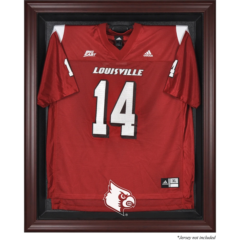 Louisville Cardinals Mahogany Framed Logo Jersey Display Case