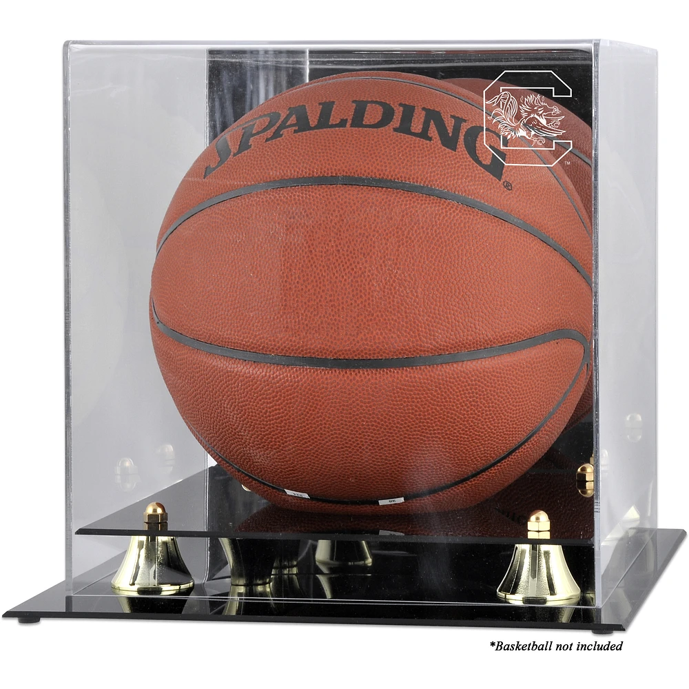 South Carolina Gamecocks Golden Classic Logo Basketball Display Case with Mirror Back