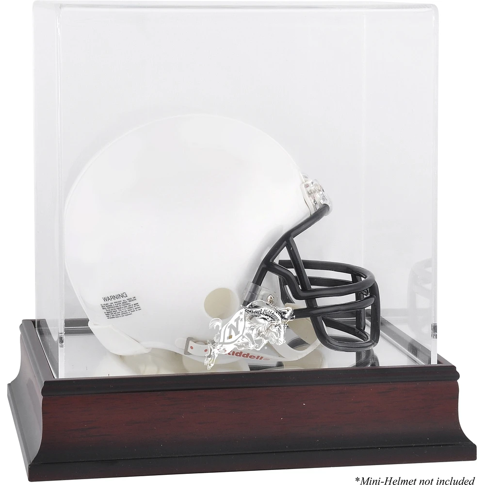 Navy Midshipmen Mahogany Logo Mini Helmet Display Case with Mirror Back