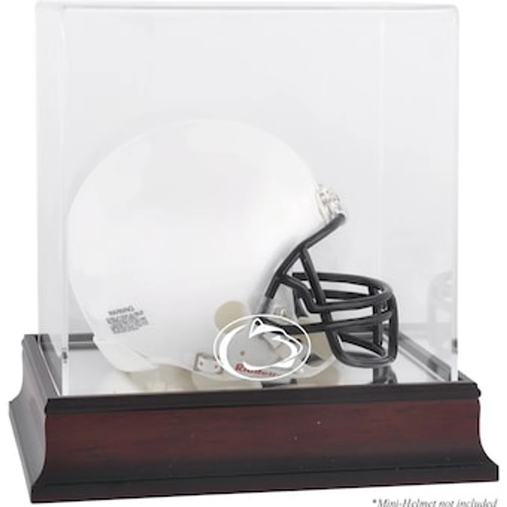 Penn State Nittany Lions Mahogany Logo Mini Helmet Display Case with Mirror Back