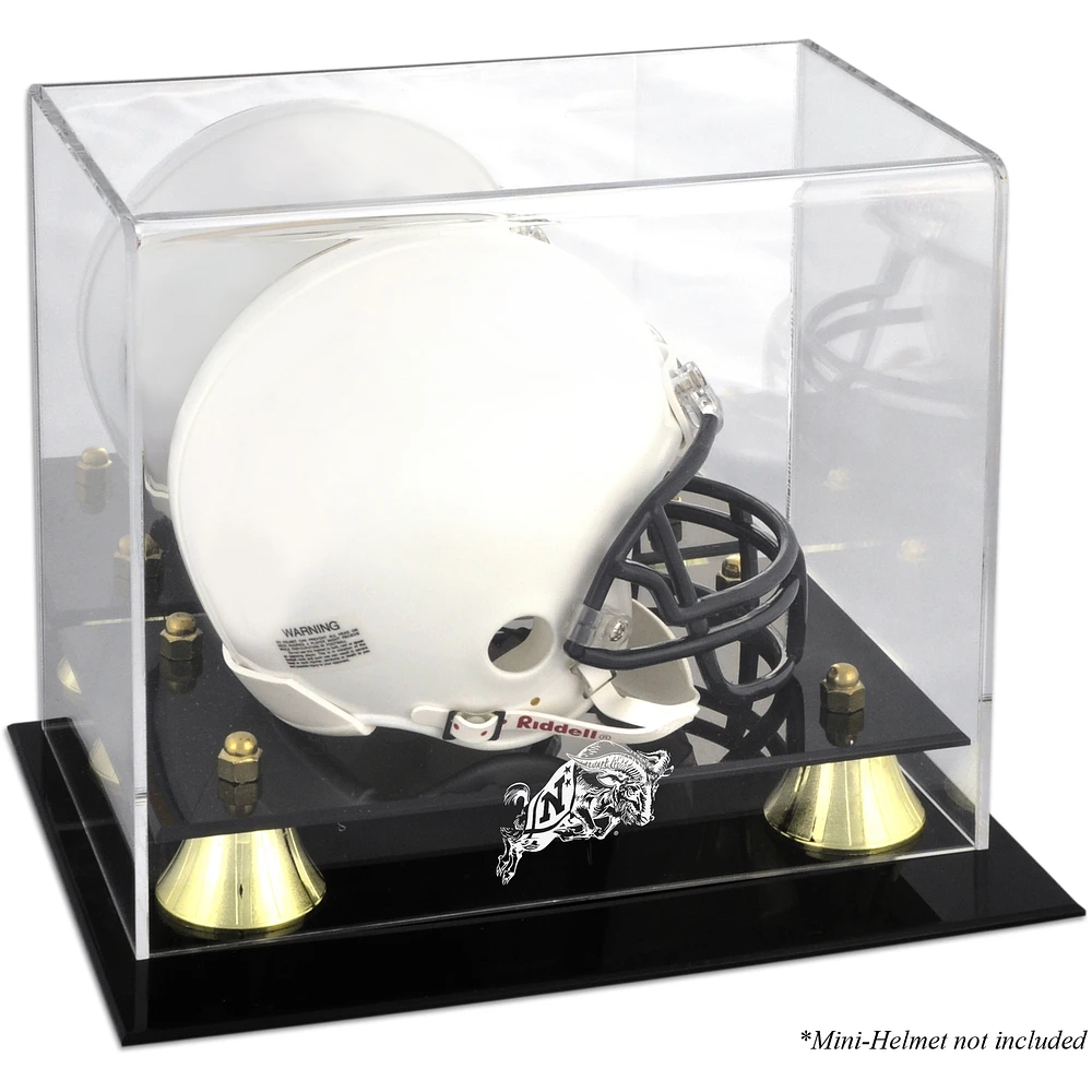 Navy Midshipmen Logo Golden Classic Logo Mini Helmet Display Case