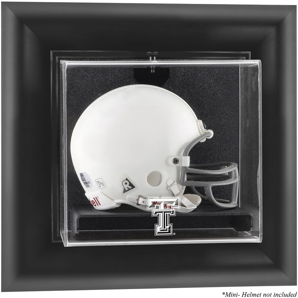 Texas Tech Red Raiders Black Framed Wall Mounted Mini Helmet Display Case
