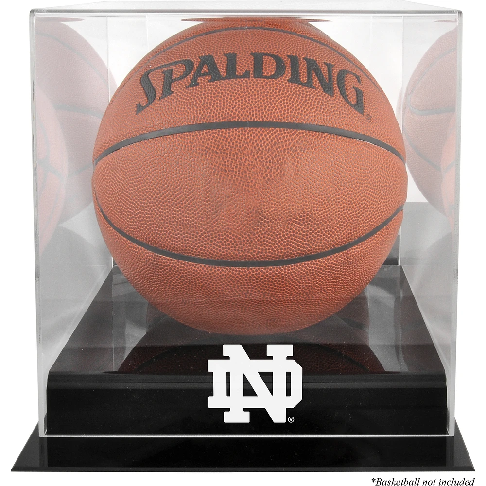 Notre Dame Fighting Irish Black Base Basketball Display Case with Mirrored Back