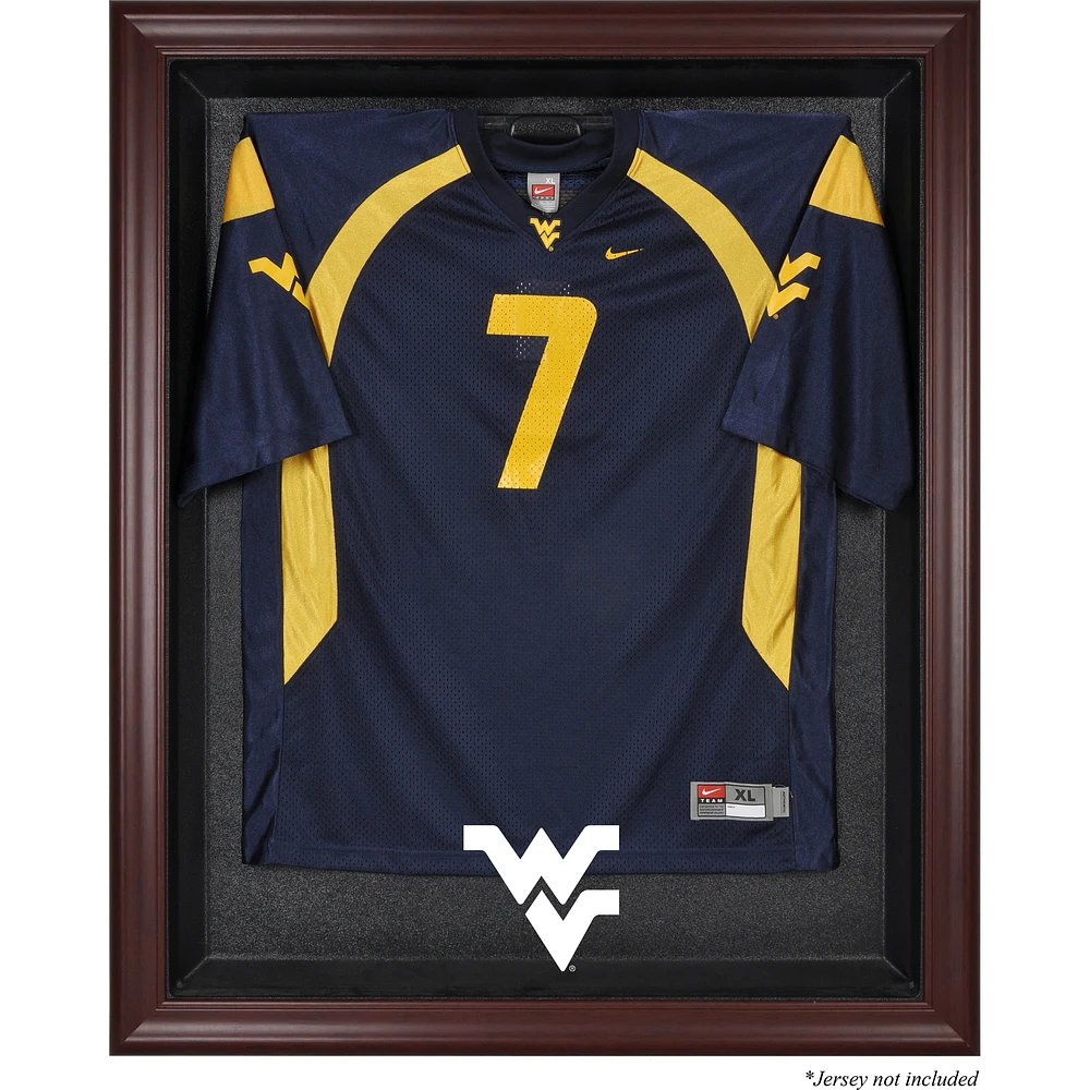 West Virginia Mountaineers Mahogany Framed Logo Jersey Display Case