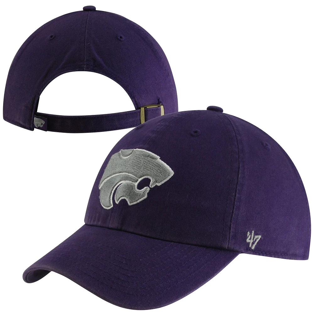 Men's '47 Purple Kansas State Wildcats Clean Up Adjustable Hat