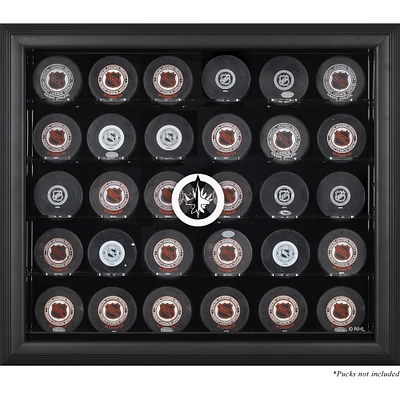 Winnipeg Jets Framed 30 Hockey Puck Logo Display Case