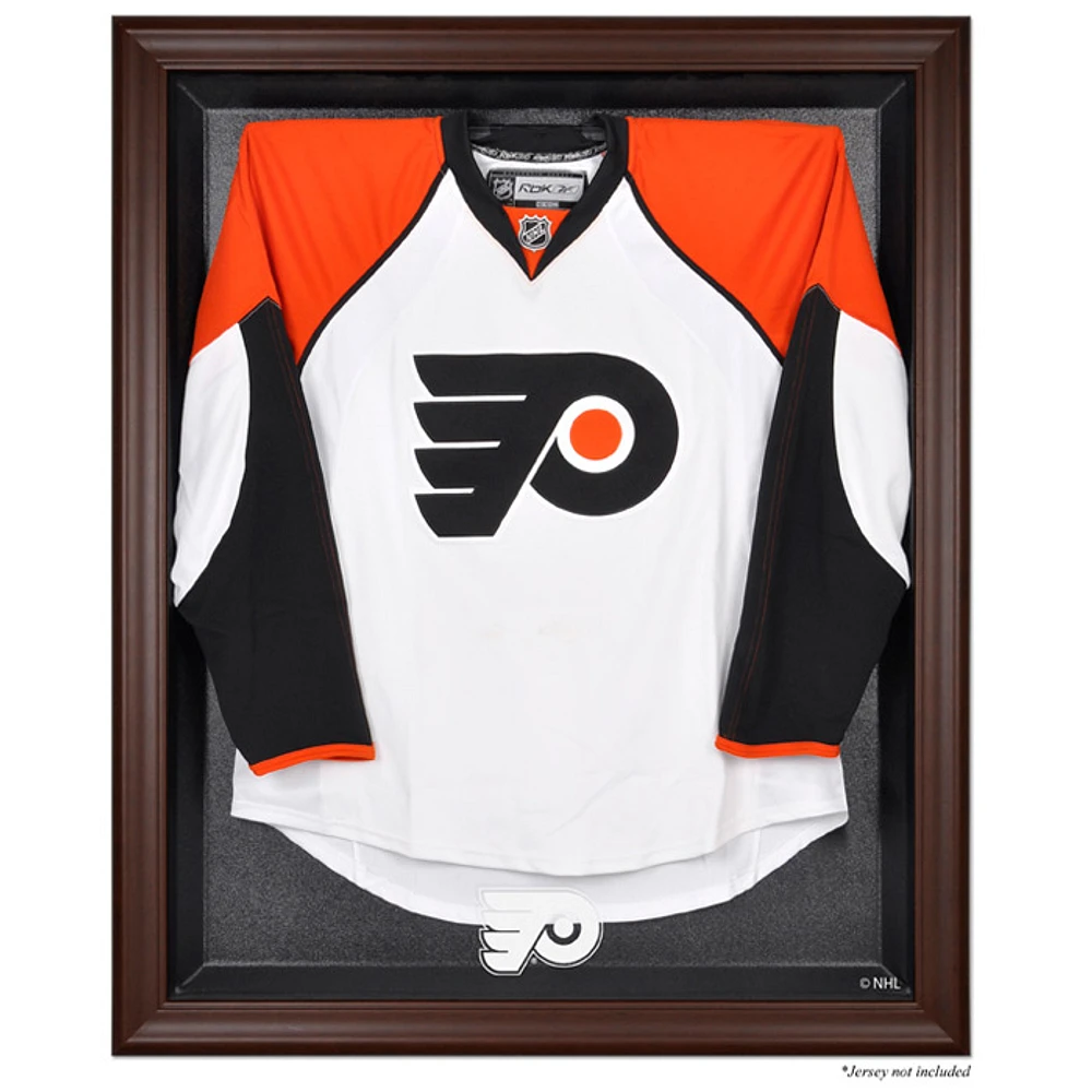 Philadelphia Flyers Brown Framed Logo Jersey Display Case