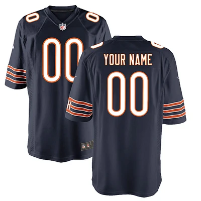 Youth Nike Navy Chicago Bears Custom Game Jersey