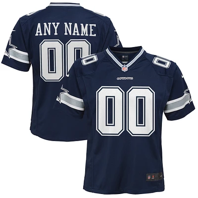 Youth Nike Navy Dallas Cowboys Custom Game Jersey