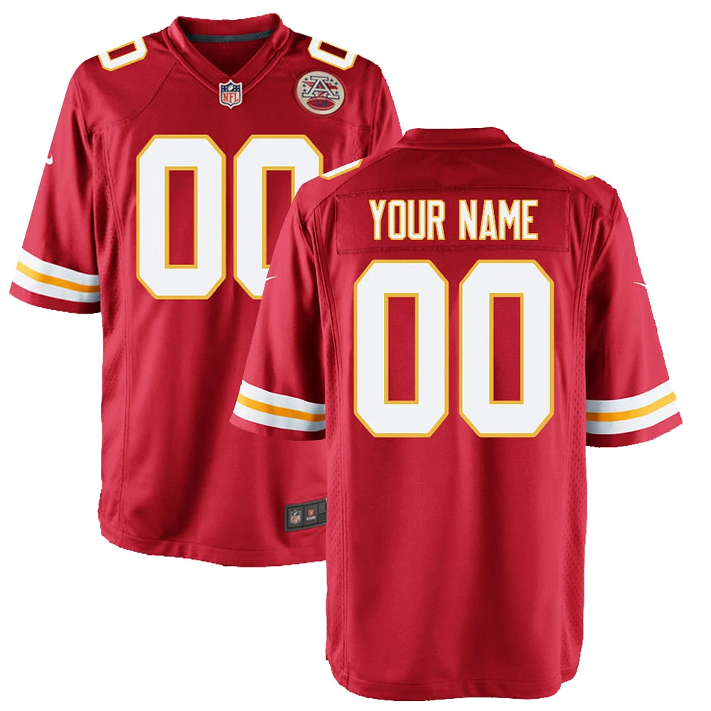 Youth Nike Red Kansas City Chiefs Custom Game Jersey