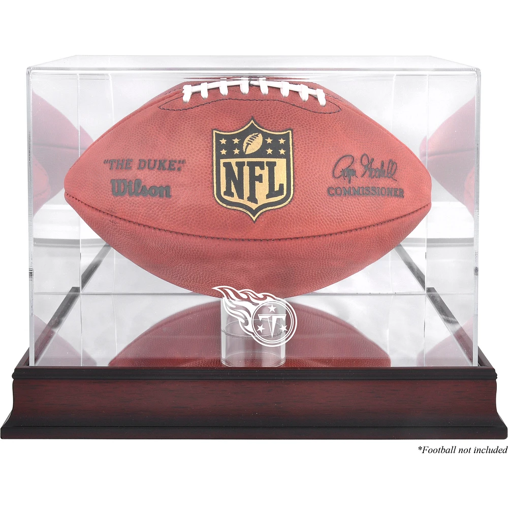 Tennessee Titans Mahogany Football Logo Display Case with Mirror Back