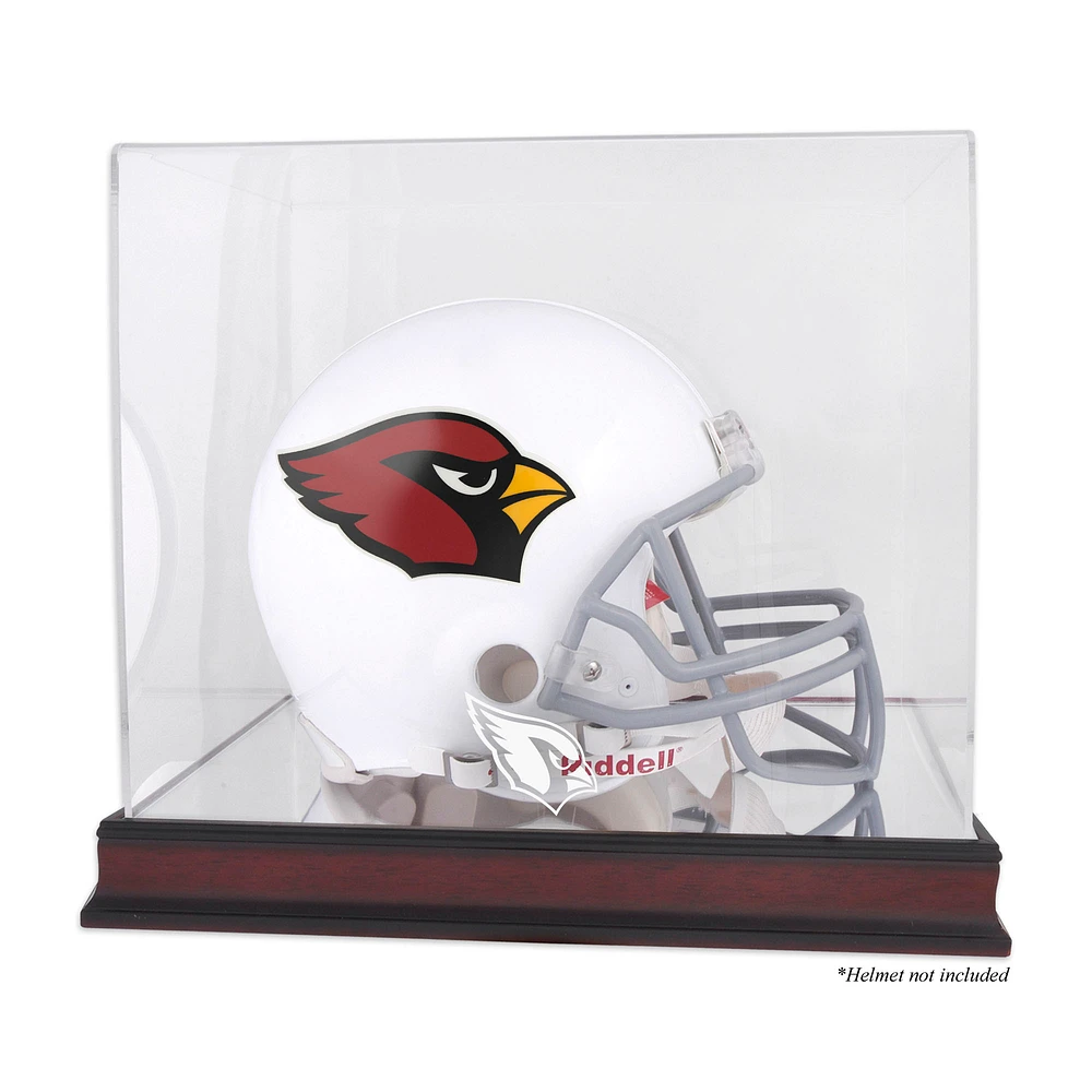 Arizona Cardinals Mahogany Helmet Logo Display Case with Mirror Back