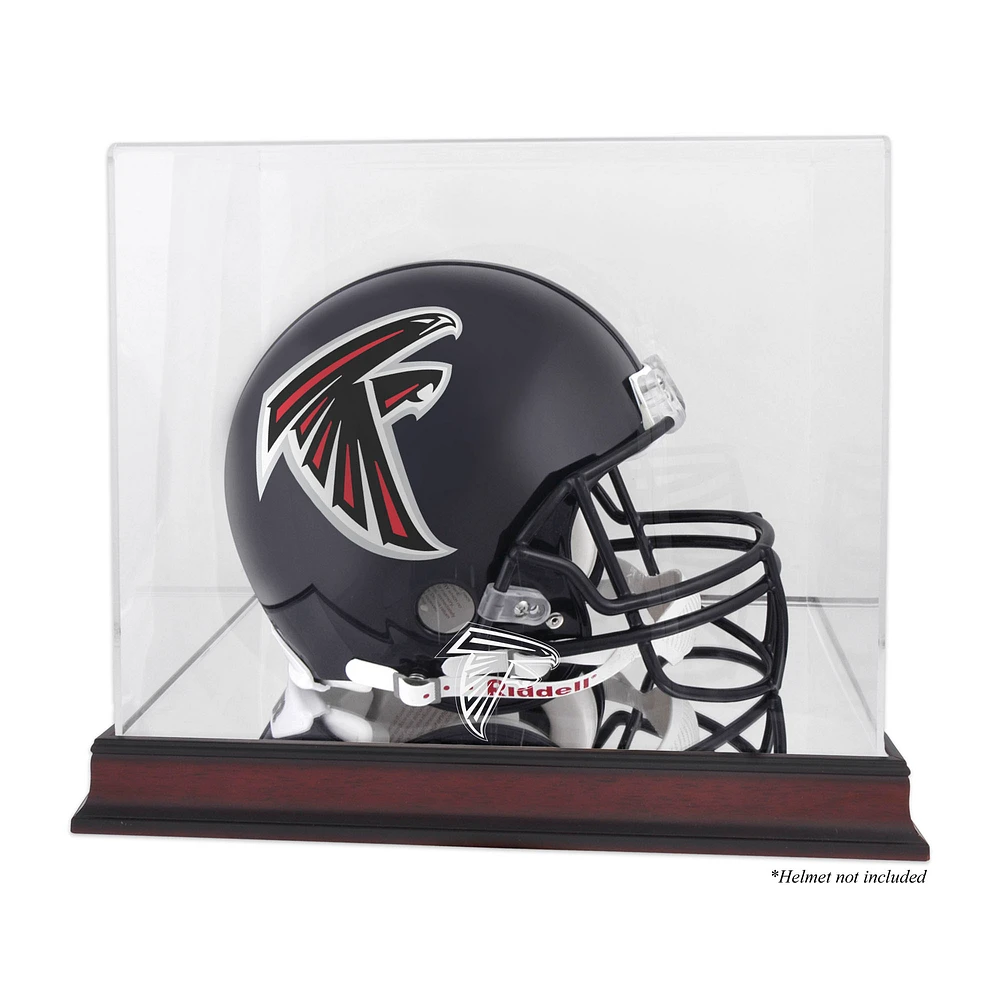 Atlanta Falcons Mahogany Helmet Logo Display Case with Mirror Back