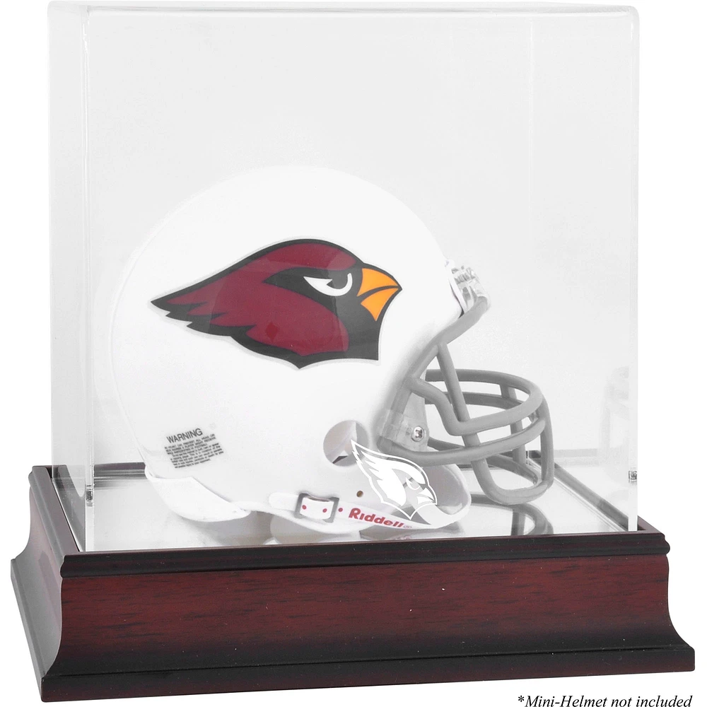 Arizona Cardinals Mahogany Logo Mini Helmet Display Case